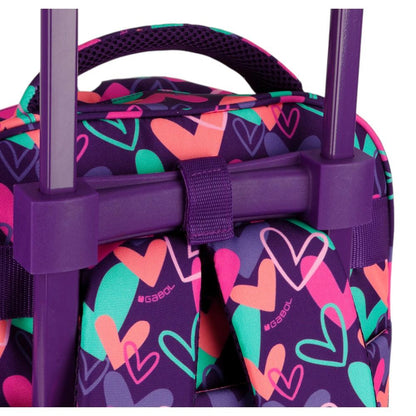 Mochila Escolar con Carro Desmontable Gabol Kokoro Fucsia para Niña