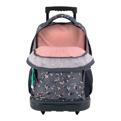 Mochila Escolar con Carro Desmontable Gabol Secret Gris para Niña