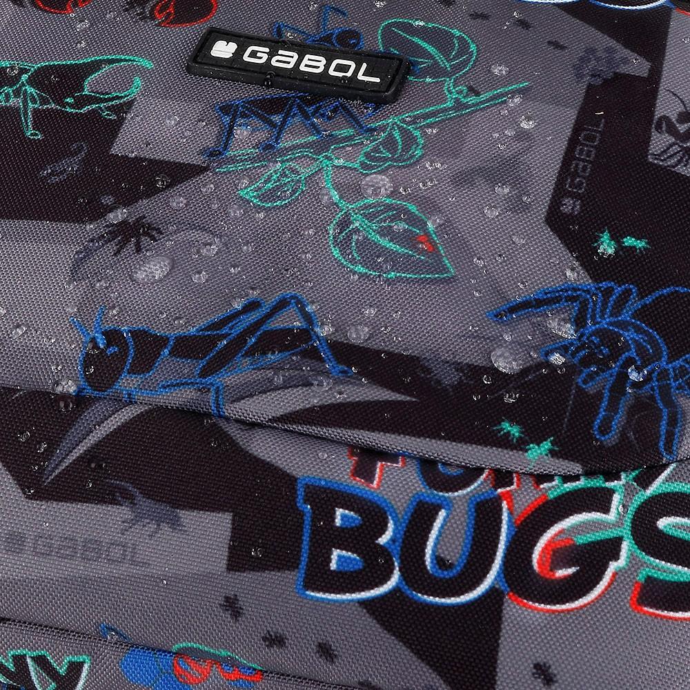 Mochila Escolar Pequeña Gabol Bugs Gris para 1º y 2º de Primaria