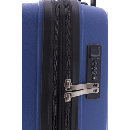 Detalle de la cerradura de combinación encastrada de la maleta Gladiator Flow integrada en la carcasa para una mayor protección.
