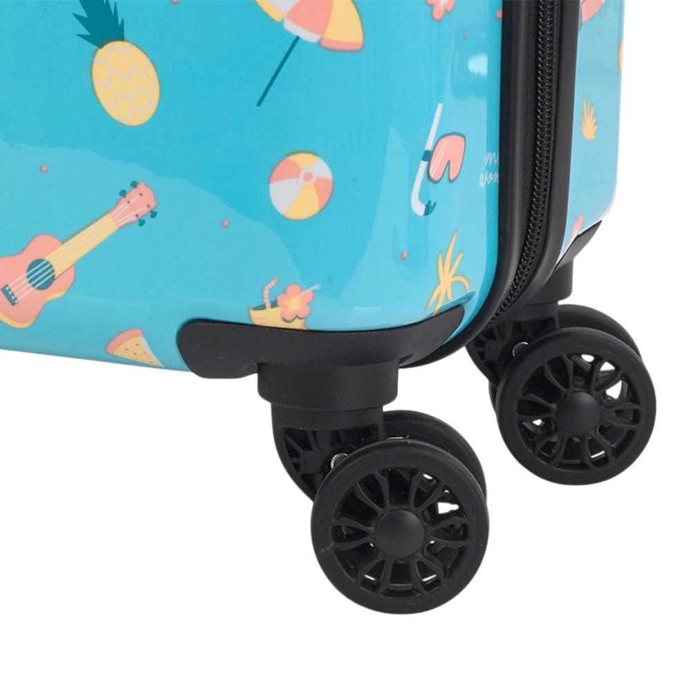 	Movilidad Total: Primer plano de las 4 ruedas dobles. Un giro suave y silencioso para que el aeropuerto sea tu pasarela.