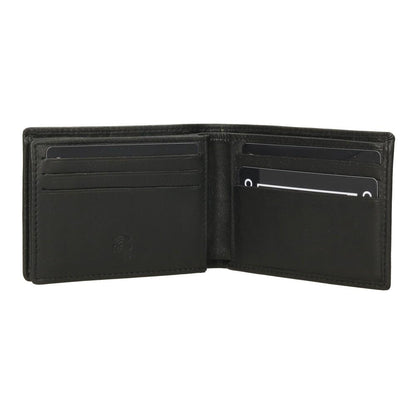 Interior de la cartera de piel Guardia Civil con capacidad para 6 tarjetas, compartimento para billetes y protección RFID integrada.