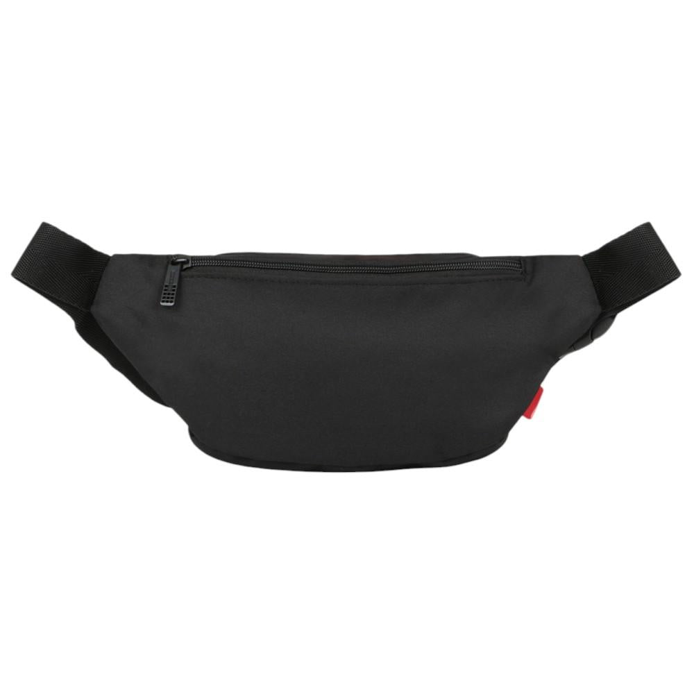 Vista posterior de la riñonera Gabol Crony Eco mostrando la cinta regulable y el diseño ergonómico para un ajuste cómodo al cuerpo.