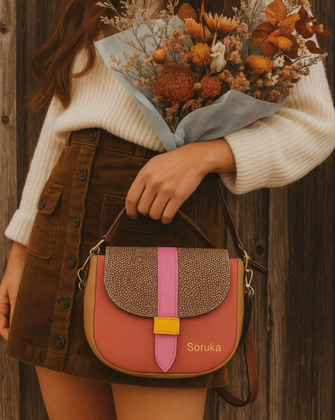 Colección de bolsos Soruka fabricados con pieles recicladas