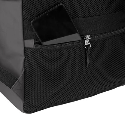 Detalle del bolsillo frontal con cremallera y malla de la mochila Luisipo Gabol Vancouver gris para viaje