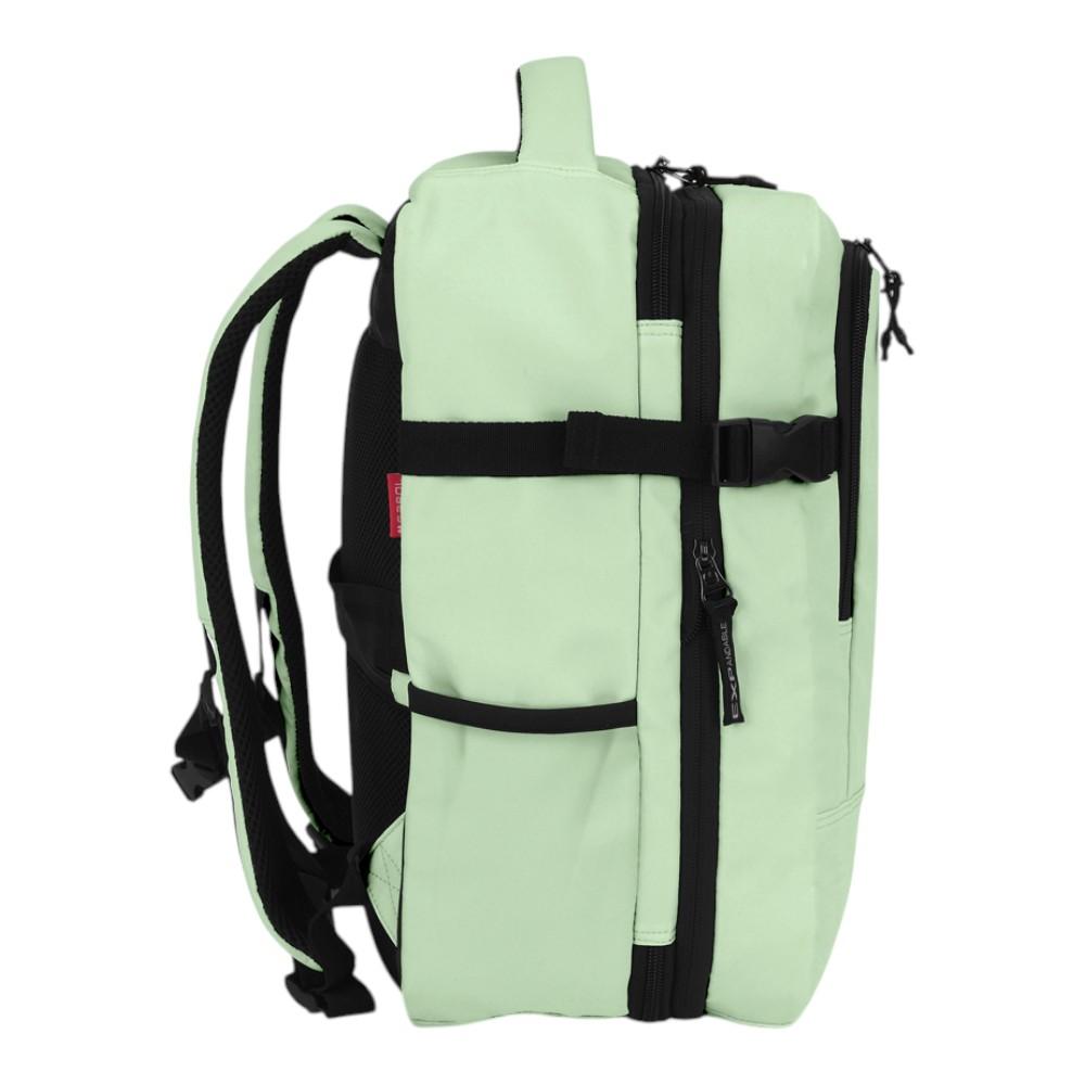 Mochila de viaje Luisipo Gabol Vancouver verde agua expandible con compartimento para portátil y diseño ergonómico