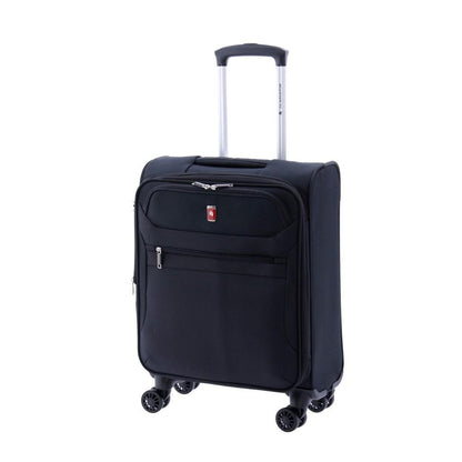  Maleta de cabina blanda expandible con fuelle abierto para mayor capacidad.