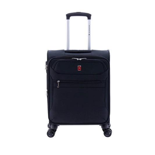 Maleta de cabina blanda Gladiator 3D en color negro, medidas 55x40x20 cm.