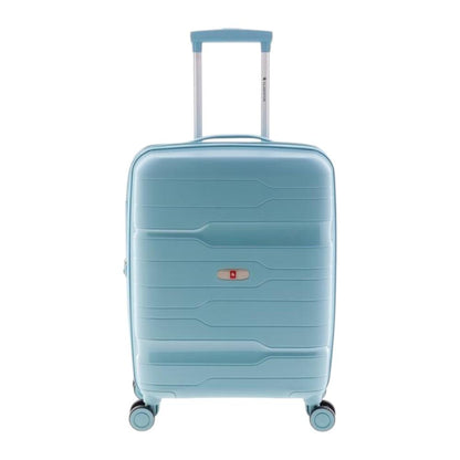 Maleta de cabina Boxing de Gladiator en color azul cielo, fabricada en polipropileno resistente y ligero.