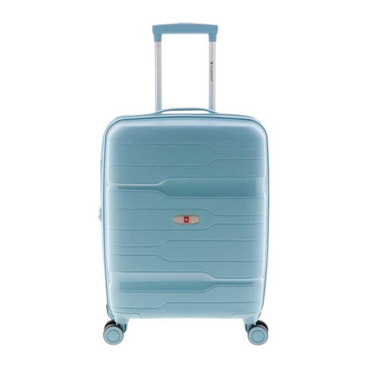 Maleta de cabina Boxing de Gladiator en color azul cielo, fabricada en polipropileno resistente y ligero.