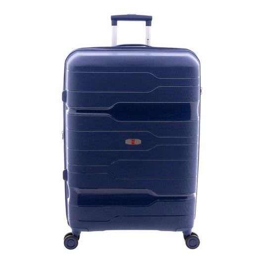 Vista principal de la maleta Gladiator grande Boxing en azul marino, robusta y elegante.