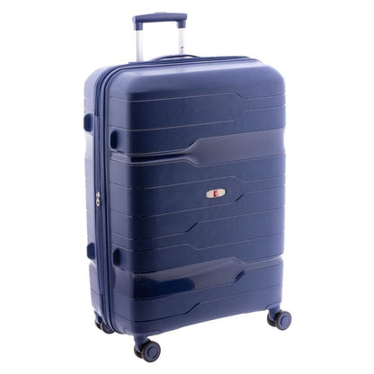 Vista lateral de la maleta grande Gladiator Boxing destacando su volumen y diseño.